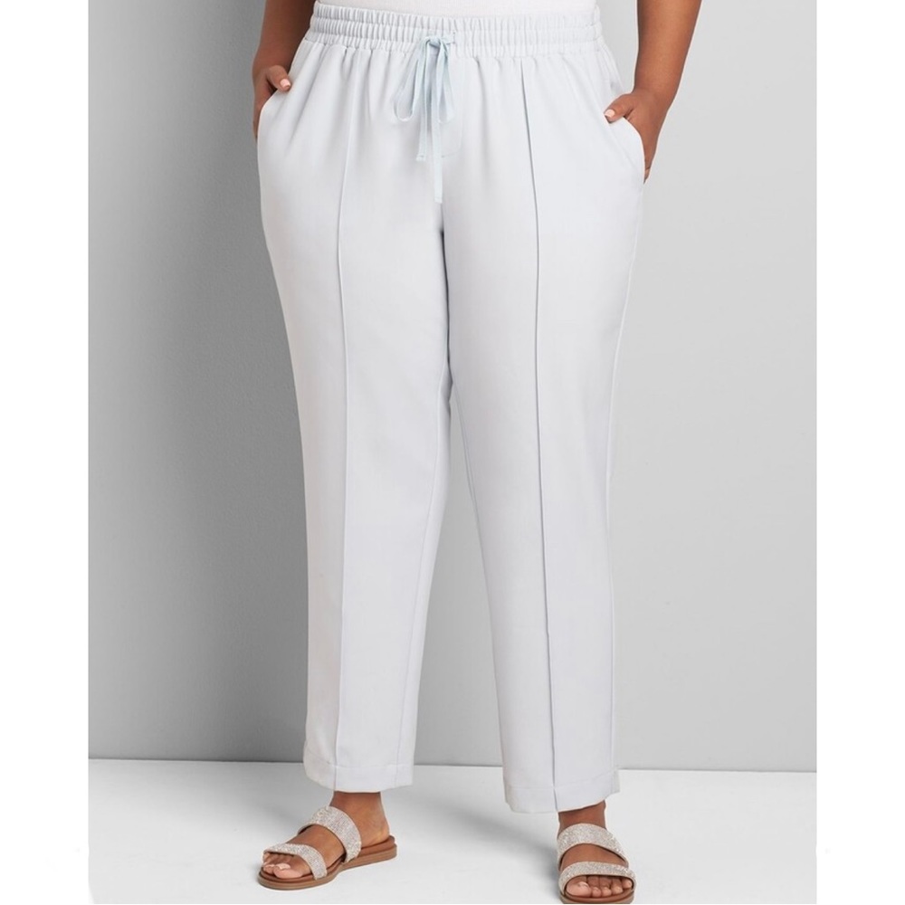 Lane Bryant Perfect Drape Pull-On Relaxed Ankle Pant Mid Rise Size 14